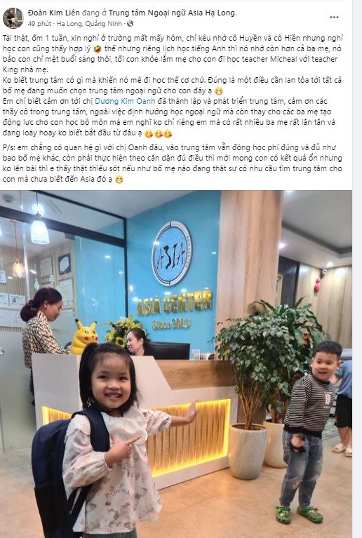 LỜI TÂM SỰ CỦA PHỤ HUYNH HỌC SINH